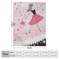 thumbnail image 4 of Jiayy  Ballet Plush Blanket Girls Dance Ballet Sherpa Blanket for Kids Boys Girls Sports Theme Throw Blanket Soft Fuzzy Blanket for Sofa Bed Couch, 4 of 6