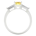 thumbnail image 4 of Clara Pucci 14K White Gold 1.5ct Citrine Three-Stone Ring for Women, 4 of 8