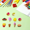 thumbnail image 2 of WHEANG Home Decor A Group of 10 Cake Eraser Vegetable Fruit Modeling Eraser 3D Assembly Eraser One Size Multi-Color, 2 of 8