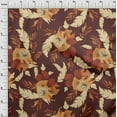 thumbnail image 4 of oneOone Viscose Jersey Chocolate Brown Fabric Abstracts Sewing Material Print Fabric By The Yard 60 Inch Wide, 4 of 7