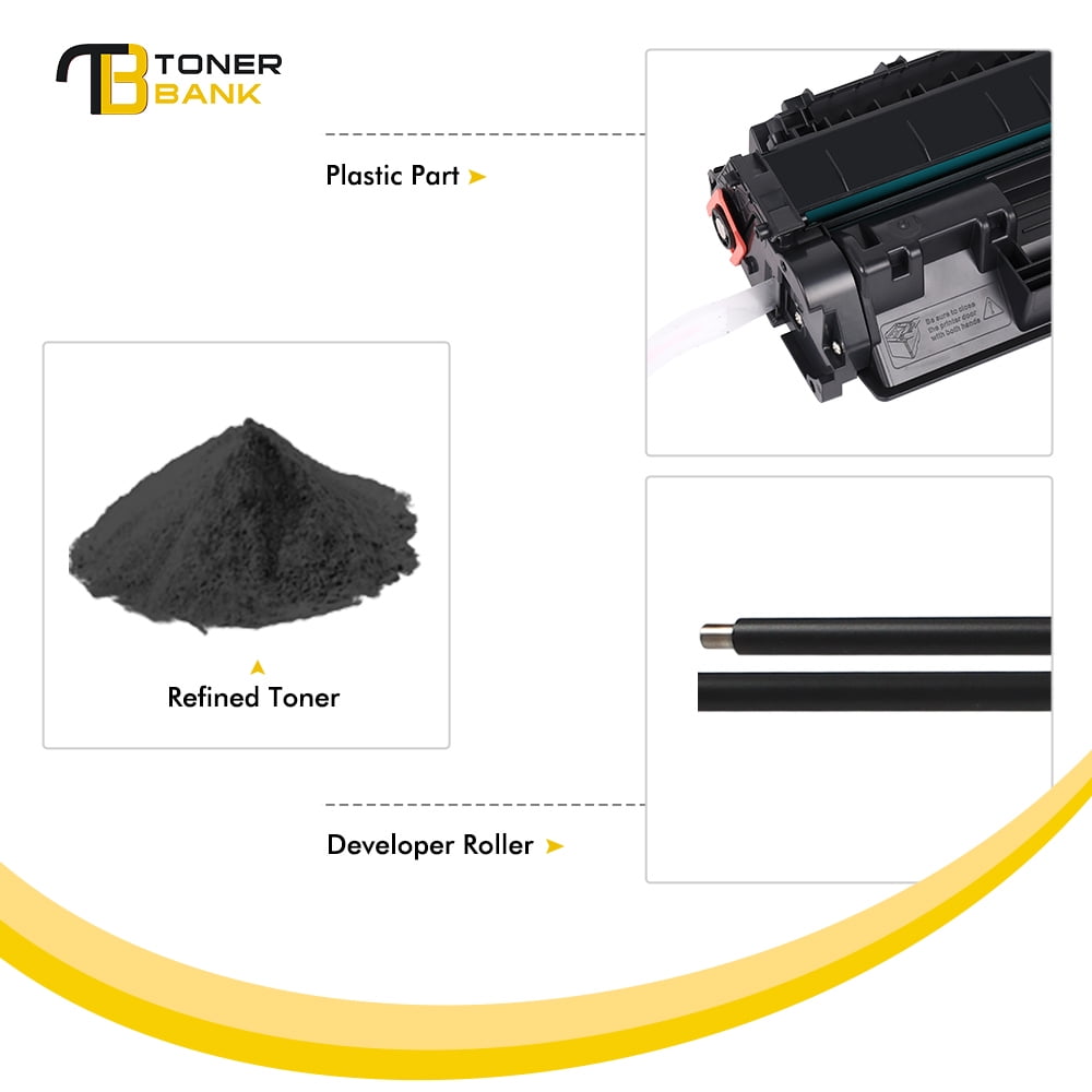 80A Laserjet Toner Cartridge Black CF280A Compatible for 80A 80X CF280A CF280X LaserJet Pro 400 M401a M401d M401n M401dn M401dne M401dw MFP M425dn M425dw Printer Ink (Black 4-Pack)