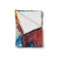 thumbnail image 2 of Oil Painting Soft Flannel Fleece Throw Blanket, Color Palette with Oil Paint Chaos Jumble Modern Creative Design Graphic, Cozy Plush for Indoor and Outdoor Use, 70" x 90", Multicolor, by Ambesonne, 2 of 5