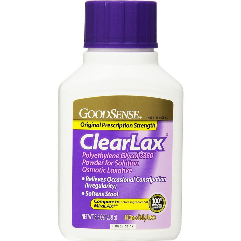 Good Sense Clearlax Polyethylene Glycol Osmotic Laxative Powder for