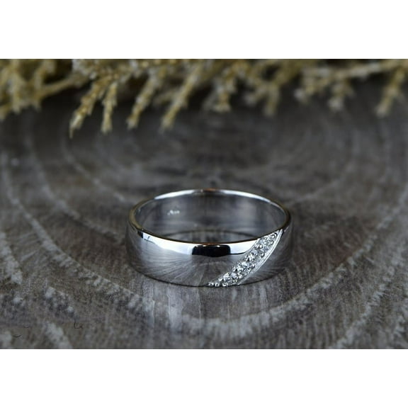 Eclet Jewels 14K White Gold Plated Wedding Rings - 0.8 Ct Brilliant Round Cut Diamond Rings - Women's Jewelry Wedding Silver Rings - Classic Anniversary Women's Rings - Causal Stacking Band