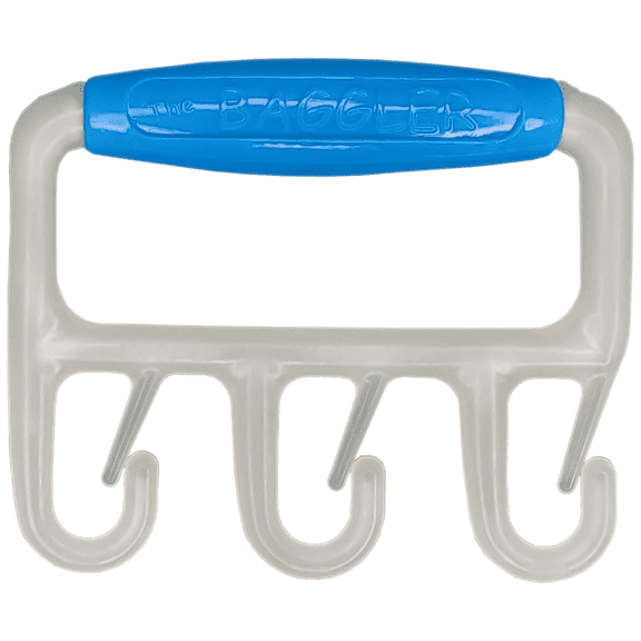 Blue Handle, Natural Body Baggler | Shopping Bag Holder
