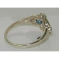 thumbnail image 6 of 925 Sterling Silver Natural Blue Topaz Womens Cluster Ring - Size 10.75, 6 of 6
