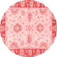 thumbnail image 1 of Ahgly Company Indoor Round Oriental Red Traditional Area Rugs, 8' Round, 1 of 4