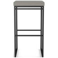 thumbnail image 2 of Amisco Easy 30 in. Bar Stool - Silver Grey Polyester / Black Metal, 2 of 8