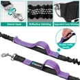 thumbnail image 4 of PetAmi Premium Hands Free Dog Leash for 2 Dogs, Adjustable Waist Belt Leash for Dog Walking, Fanny Pack Accessories Bag Dual Bungee Leash for Running, Hiking, Jogging, Biking, Purple, 4 of 8
