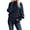 1-45Dark Blue231, variant on HAYIMI Women Sweater Ladies Mid Neck Loose Long Sleeve Knit Solid Color Pullover Tops Dailywear