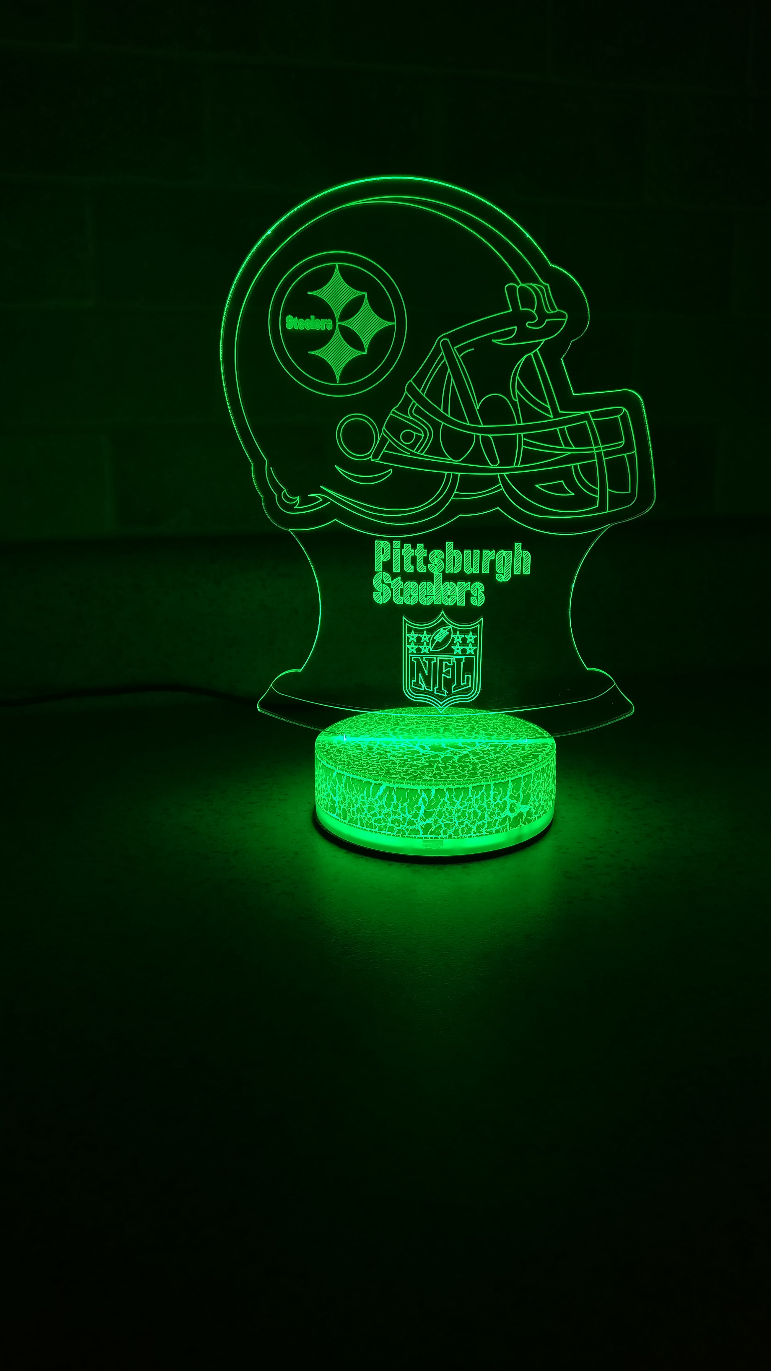 Pittsburgh Steelers 3D LED Night Light Xmas Touch Table DeskLamp Brithday Gift