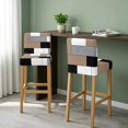 thumbnail image 2 of Brown Grey Geometric Bar Stool Cover Set of 6, Modern Black White Abstract Art Stretch Bar Chair Cover, Removable Washable Pub Counter Stool Chair Slipcover for Kitchen Dining Room Pub Cafe, 2 of 9