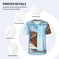 thumbnail image 4 of Balery Funny Cat Taking a Bath Baseball Jersey for Men Casual Button Down Shirts Short Sleeve Active Team Sports Uniform-Medium, 4 of 9
