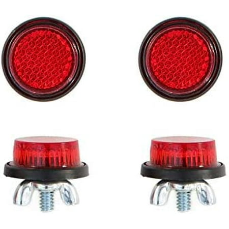 

Red Reflector Motorcycle License Plate Bolts - Set Of 4