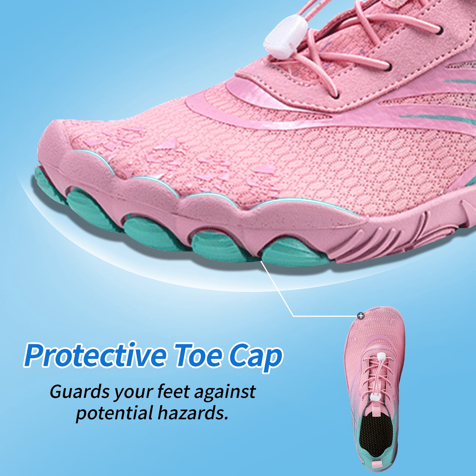 Barefoot Water Shoes Women Men Quick Dry Wide Toe Non-Slip Breathable Aqua Shoes for Beach Pool Swim Hiking Walking