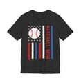 thumbnail image 3 of Women's Baseball Mom Red White Blue Flag Shirt, 3 of 11