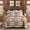Bear, variant on BCOTTOND Lodge Quilt Set Queen, Rustic Cabin Bedspread with Forest Bear & Moose Patchwork, Pre-Washed 100% Cotton Lightweight 3-Piece Coverlet with 2 Shams