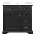 thumbnail image 7 of Christopher Knight Home 36" Bathroom Vanity with Sink, Tip-out Drawers, Soft-Close Doors, Black, 7 of 7