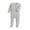 Gray, variant on SILVERCELL Unisex Babies'One-Piece Organic Cotton Long-Sleeve Footed Pajamas Baby Girls' Organic Cotton Button Front Romper 0-12M