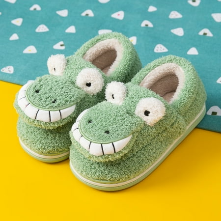 

Wodofoxo Promotion Toddler Kids Home Slippers Baby Girls Boys Cartoon Warm Indoors Floor Shoes