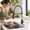 Black&Gold-Classic, variant on Black&Brushed Classic Pull Down Sprayer High Arc Kitchen Faucet