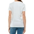 thumbnail image 6 of Women's Basic Solid Crew Neck T Shirt, Medium, White, 6 of 7