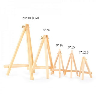 TEHAUX 4Pcs Desktop Easel Photo Easel Stand Table top easels for Painting  Photo Frame Tabletop Wood Display Photo Painting Triangle Easel A-Frame