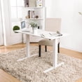thumbnail image 2 of Furniture of America Seantay Metal Adjustable Short Desk with USB in White, 2 of 5