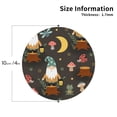 thumbnail image 2 of Honeii Gnome Insect Frog print Leather Coaster Set of 4, ideal for safeguarding your furniture from drinks spills and effortless cleanup-Round Shape, 2 of 6