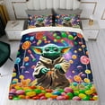 thumbnail image 4 of Yoda Baby Themed Bed Sheet Set Three Piece Set 53x79 Inches Comfortable And Skin Friendly Unique Design Creating A Star Studded Night, 4 of 6