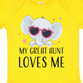 thumbnail image 4 of Inktastic Elephant My Great Aunt Loves Me Boys or Girls Baby Bodysuit, 4 of 5