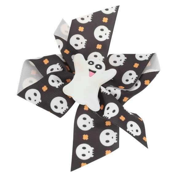 Unique Bargains 1 Pc Duckbill Clip Halloween Cartoon Hair Clip for Women Black White