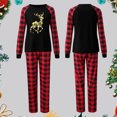 thumbnail image 1 of WILLBEST Pantalons pour Femmes, Confortables et Décontractés, Ensemble de Pyjama de Noël Assorti pour la Famille, Imprimé, Col Rond, Manches Longues, Pantalons Longs, Vêtements de Famille, Pyjamas, Pantalon de Travail Noir, 1 of 4