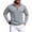 Gray, variant on Half-Zip Stand Collar Cable-Knit Pullover, Thick Gentle Yarn Fabric for Small Town Wanders Pink XXL