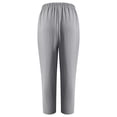 thumbnail image 5 of Tuphregyow Womens High Waisted Drawstring Wide Leg Pants Comfy Casual Loose Trousers with Pockets Loose Straight Pants Solid Color Gray L, 5 of 5