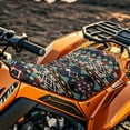 thumbnail image 4 of Uorisanigo ATV Seat Cover, Breathable Ethnic Navajo Motorcycle Seat Cushion Covers for Comfortable Long-Distance Riding Easy to Install and Clean Compatible with Most ATV, 4 of 7