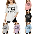 thumbnail image 6 of Gunia Big Sister Shirts for Girls Tops Toddler T Shirt Going To Be Big Sis Short Sleeve Tees Birth Announcement 3-14 Years,Black 3-4 Years, 6 of 7