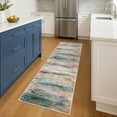 thumbnail image 6 of iOhouze Runner Rug for Hallways 2x6 Washable Rug Runners Non Slip Kitchen Runner Rug Soft Print Distressed Green Carpet Runner for Entryway Bedroom Kitchen Laundry Room, 6 of 8