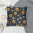 thumbnail image 2 of Creowell Sunflowers Swirls Dots Fashion Style Dirt-Resistant Throw Pillow Covers for Couch Sofa Bed Living Room Bedroom Pillowcase 24x24in, 2 of 5