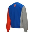 thumbnail image 3 of Unisex Mitchell & Ness-Blue New York Knicks Hardwood Classics Split 3 Pullover Sweatshirt, 3 of 5