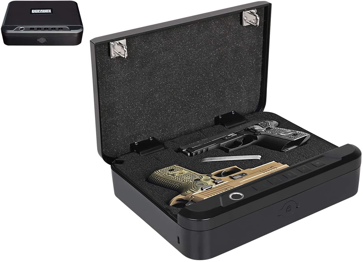 Durabox Gun Security Safe with Biometric Fingerprint or RFID Lock
