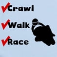 thumbnail image 2 of CafePress - Crawl Walk Race Body Suit - Long Sleeve Cotton Baby Bodysuit, 2 of 4