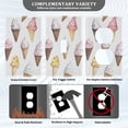 thumbnail image 3 of Yayeee Duplex Wall Plate 1-Gang 4.5"x2.7" Home Receptacle Light Switch Decorative Outlet Cover, Ice Cream Pattern, 3 of 7
