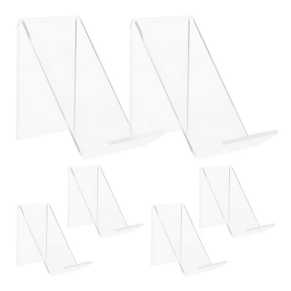 6-Pack Transparent Acrylic Shoe Display Stands for Sandals, Clear Shoe Rack Holders for Neat and Organized Storage