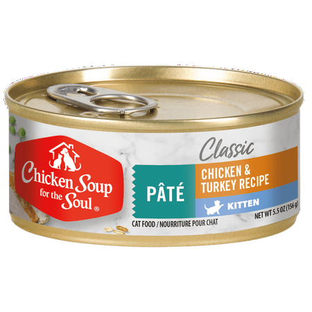 UPC: 0819239012889 | Chicken Soup for the Soul Kitten – Chicken & Turkey Recipe Pate Wet Cat Food  5.5-oz  Case of 24