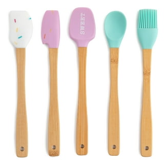 Carrotez Small Silicone Spoon, Mini Spatula, Small Spatulas for Kitchen Use, Spoonula, Perfect for Eating, Stirring, Spreading, 7.3, 1 PC - Navy