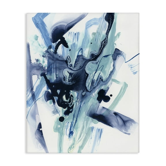 Stupell Industries Fluid Chaotic Abstraction Abstract Painting Gallery Wrapped Canvas Art Print Wall Art, 16 x 20