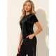 thumbnail image 4 of Día de San Patricio Camiseta Terciopelo Sólida Casual De Manga Corta Con Cuello Redondo Para Mujer Negro M, 4 of 6