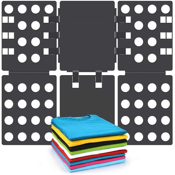 BoxLegend T Shirt Folding Board, Clothes Folder Laundry Organizer, Easy and Fast to Fold Clothes, V1 Black