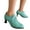 Blue, variant on Chenyee Womens Dress Boots Vintage Low Kitten Heel Lace Up Ankle Booties Casual Business Shoes